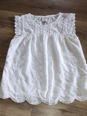 Knox Rose White Lace Eyelet Tank Top